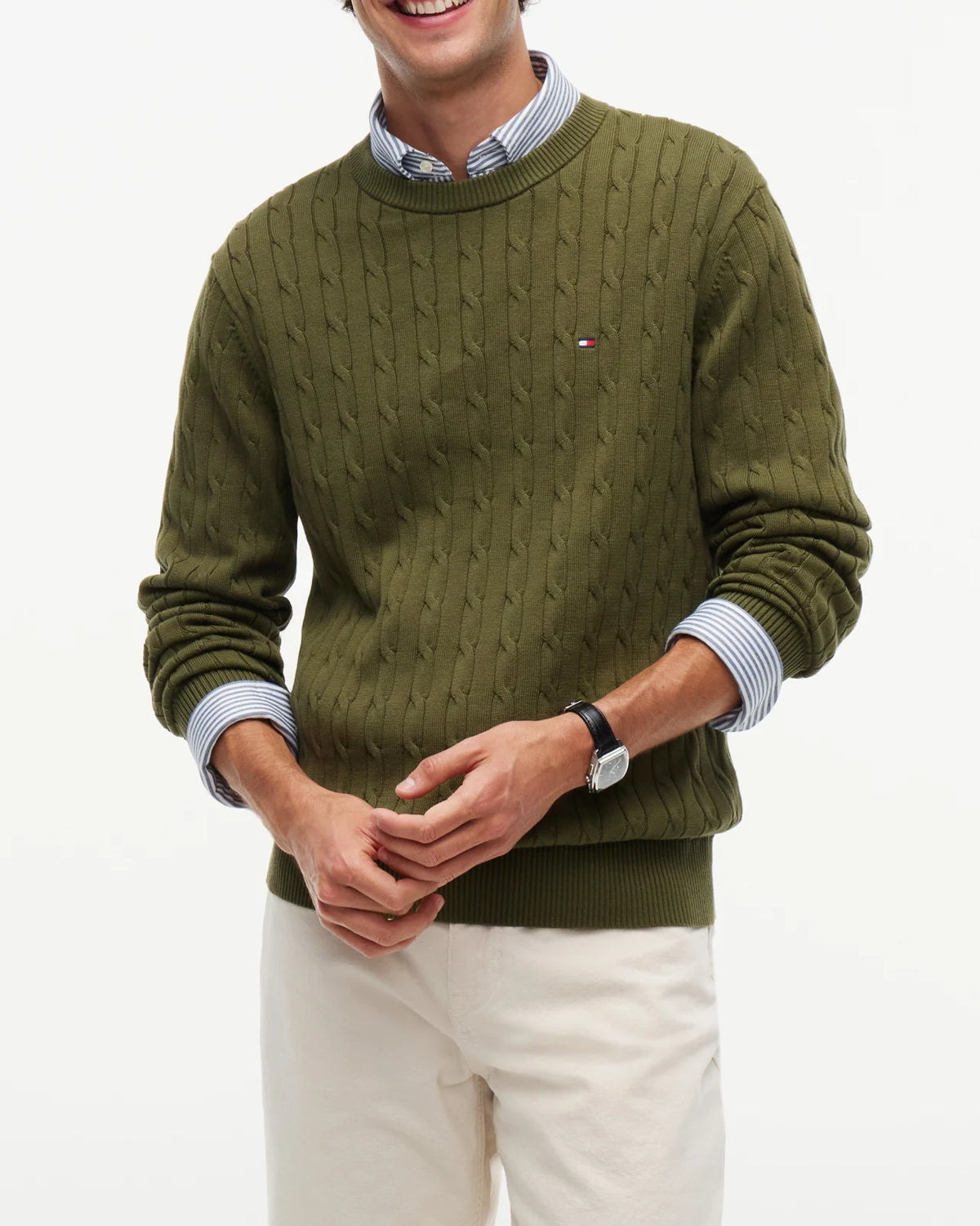 Tommy Hilfiger - Sweaters Classic Cotton Cable Crew Neck
