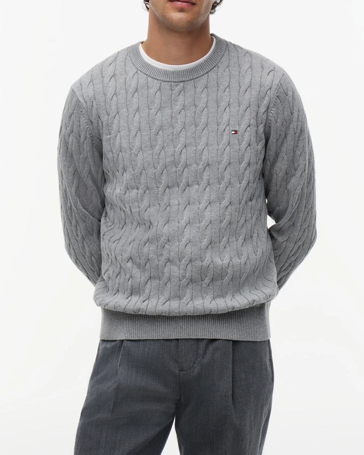 Tommy Hilfiger - Sweaters Classic Cotton Cable Crew Neck